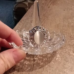 Paparazzi Silver Ring with White Stone